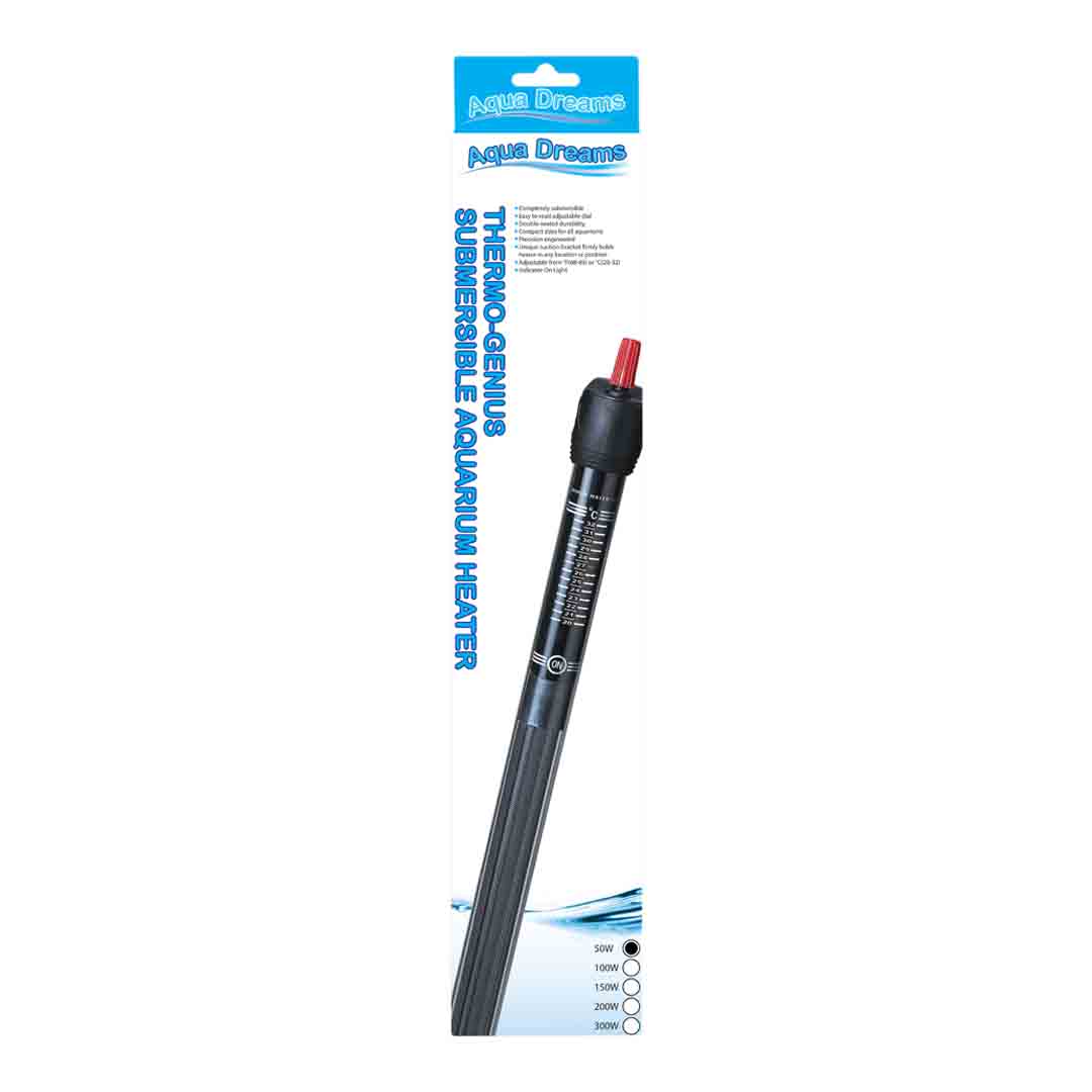 Aqua Dreams Thermo-Genius Submersible Aquarium Heater, 50w