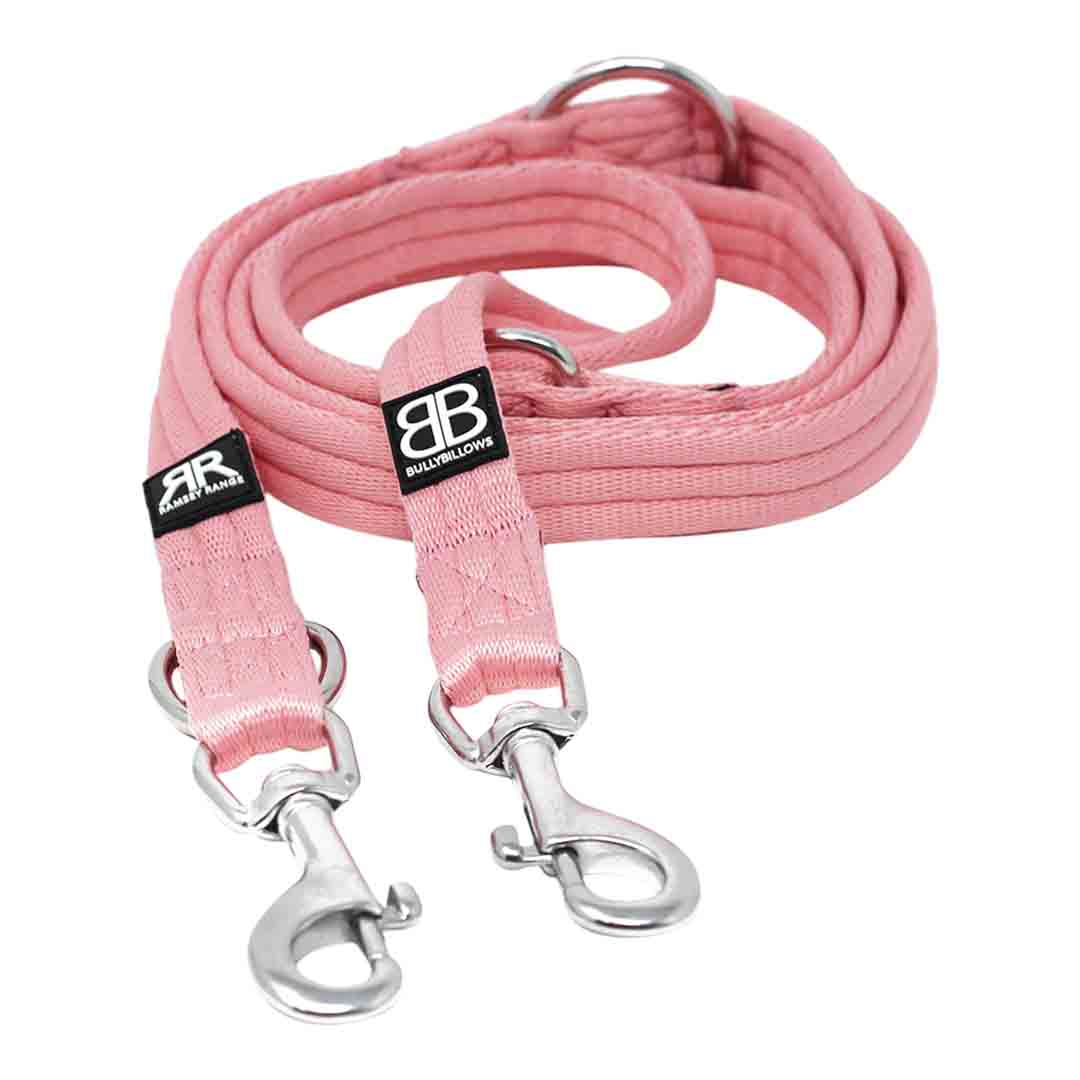 Bully Billows Double Ended Training Lead, Pink