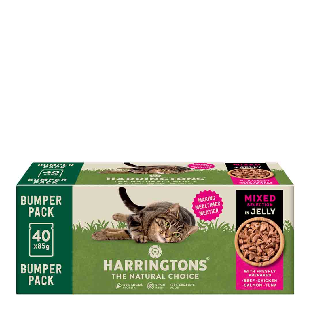 Harringtons Mixed Fillets Variety Wet Cat Food In Jelly, 40x85g