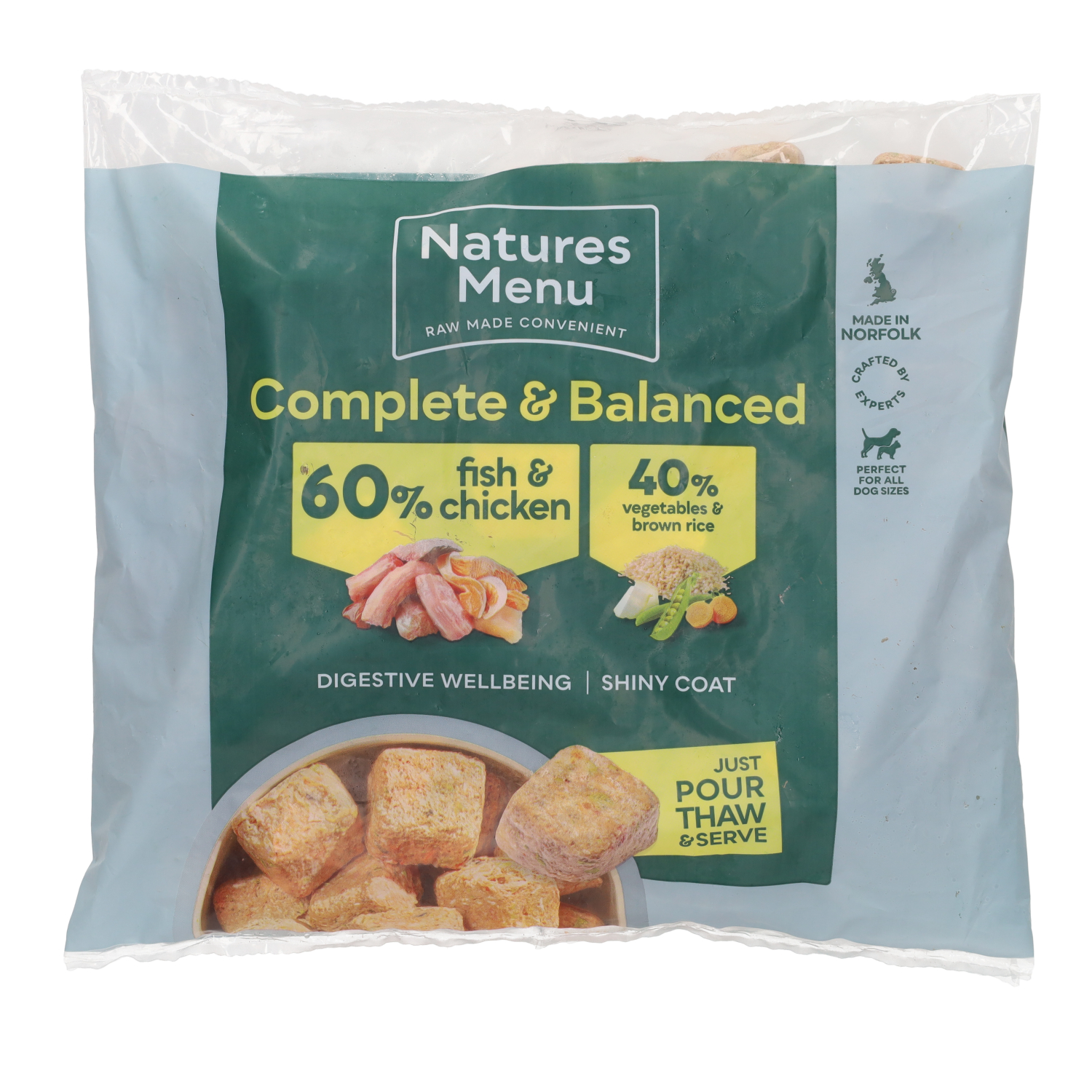 Natures Menu Senior Nuggets Chicken And White Fish Fillets, Raw Dog Food 1kg
