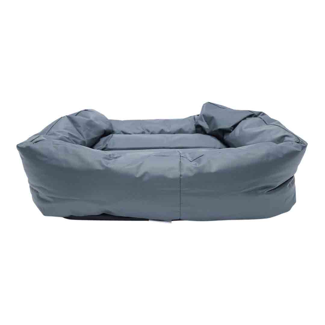 Rosewood Grey Water Resistant Oxford Oval Dog Bed Medium