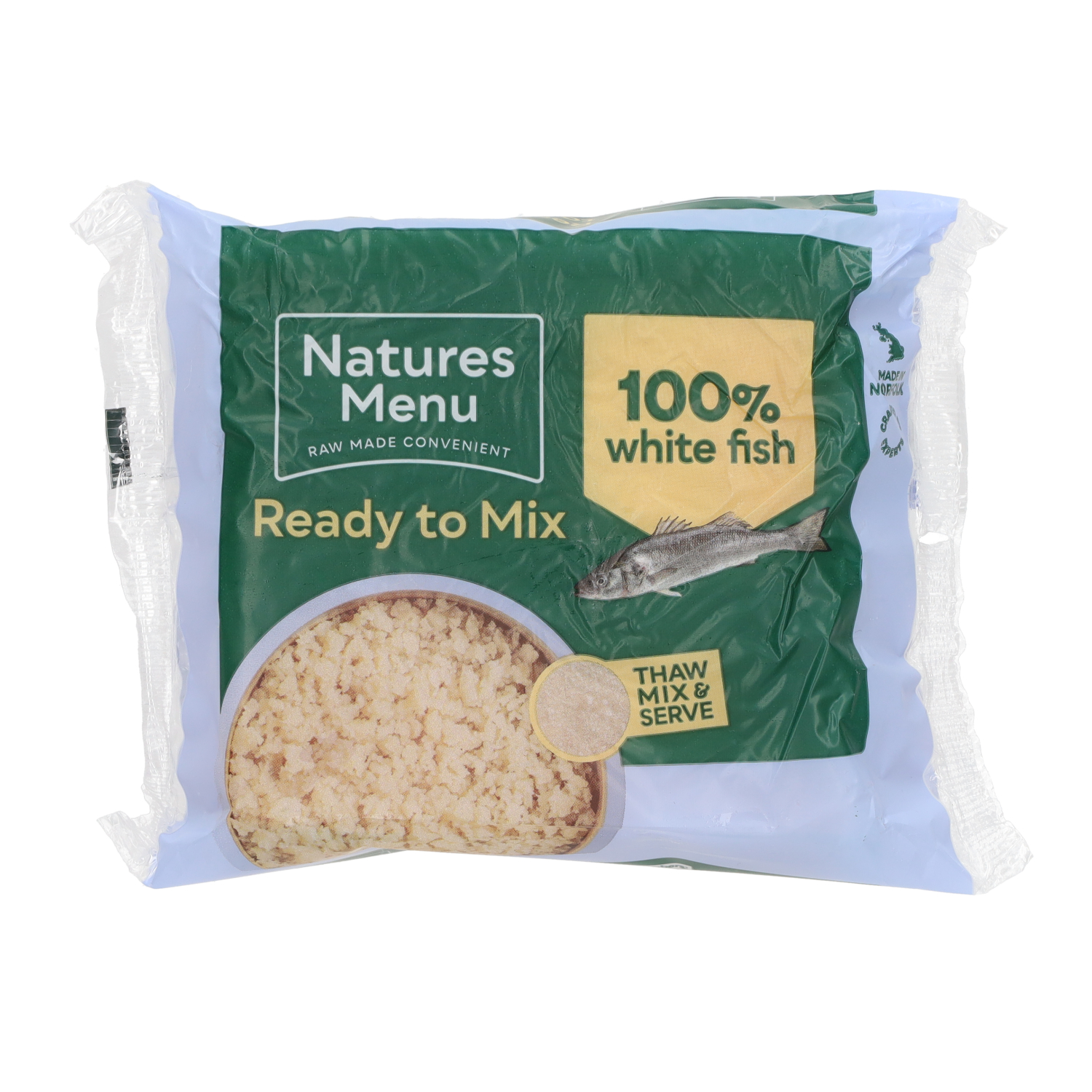 Natures Menu White Fish Raw Dog Food, 400g