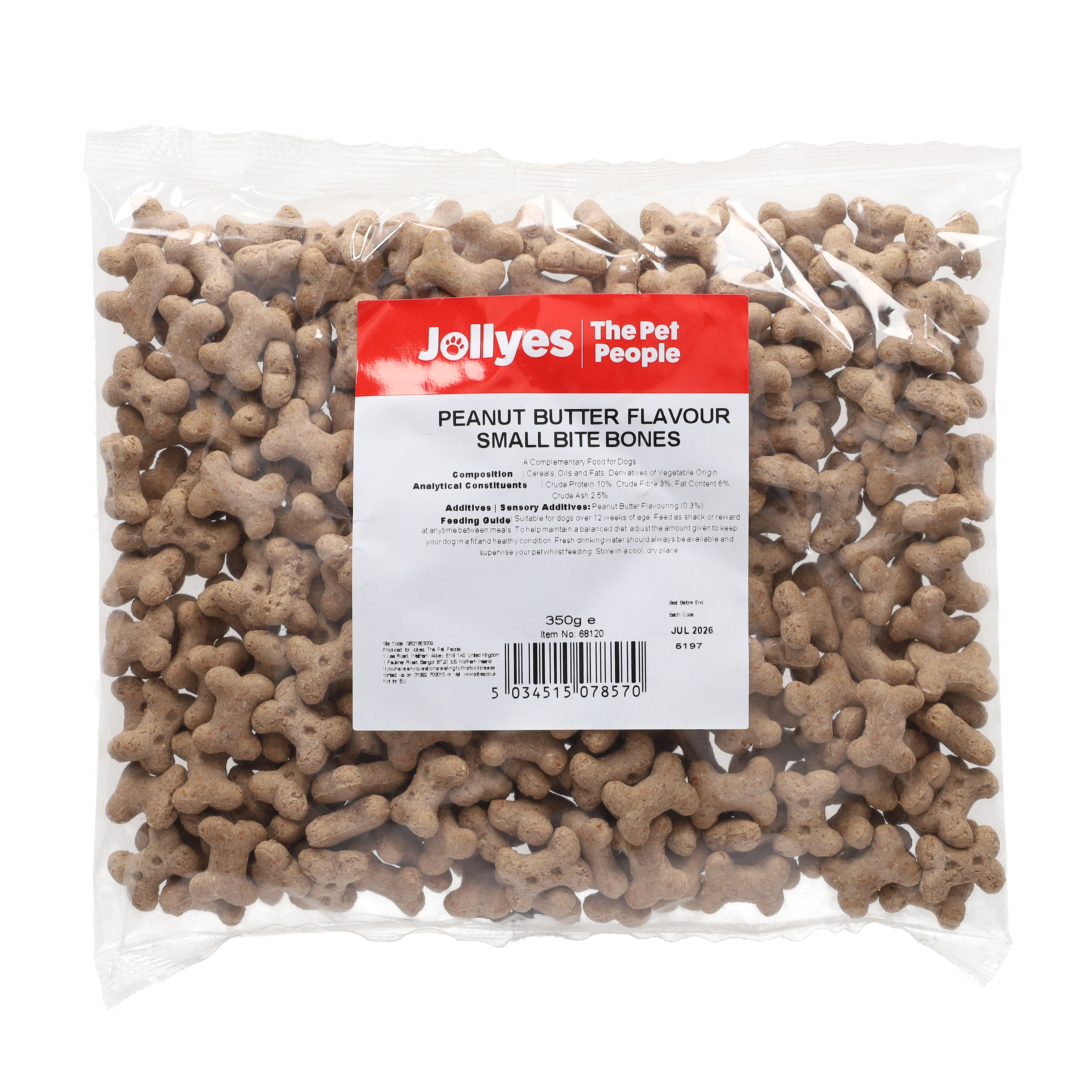 Jollyes Peanut Butter Bones Dog Treats 350g