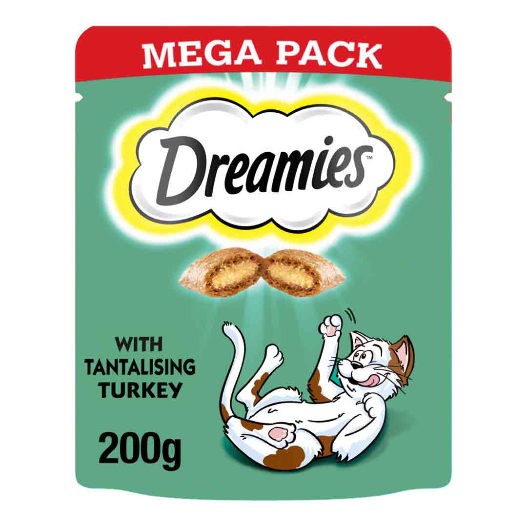 Dreamies Cat Treats Turkey Mega Pack 200g