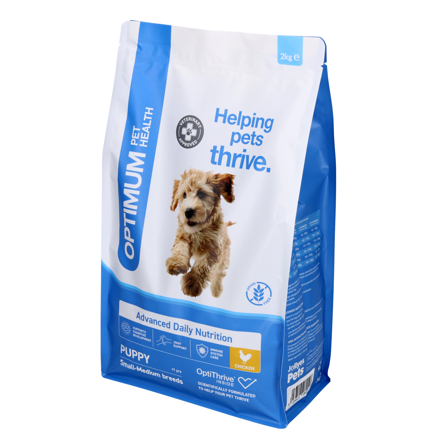 Optimum Pet Health Small-Medium Breed Puppy Dry Dog Food, 2kg
