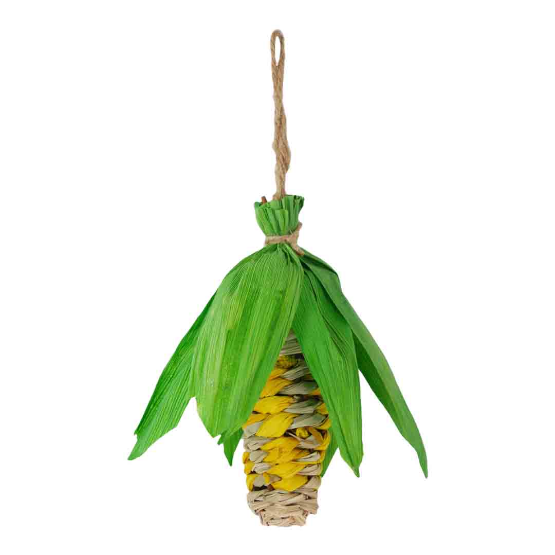 Rosweood Play Veg Flinging Fun Corn, Small Pet Chew Toy