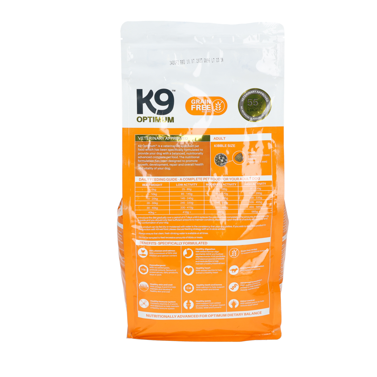 K9 Optimum Grain Free Adult Dog Food, Chicken & Rice, 2kg
