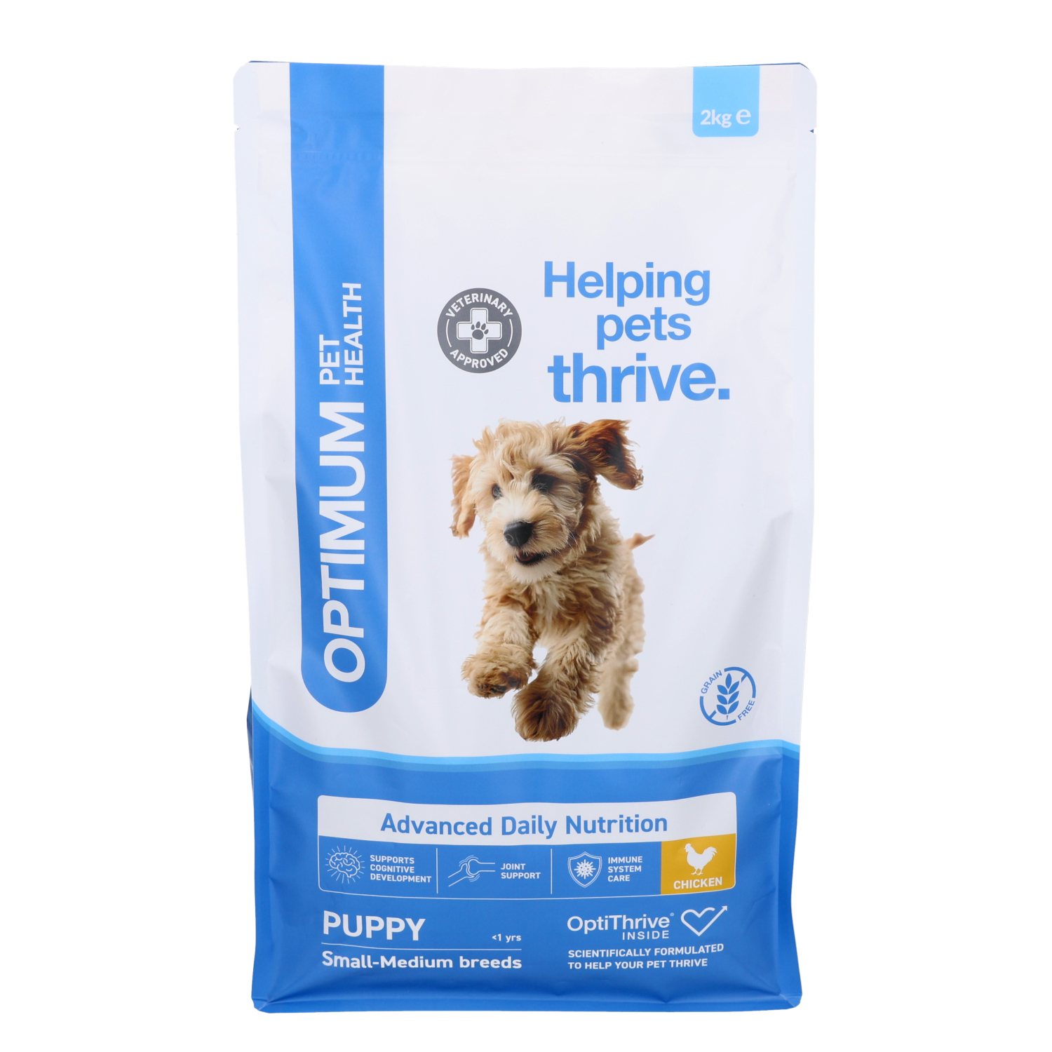 Optimum Pet Health Small-Medium Breed Puppy Dry Dog Food, 2kg