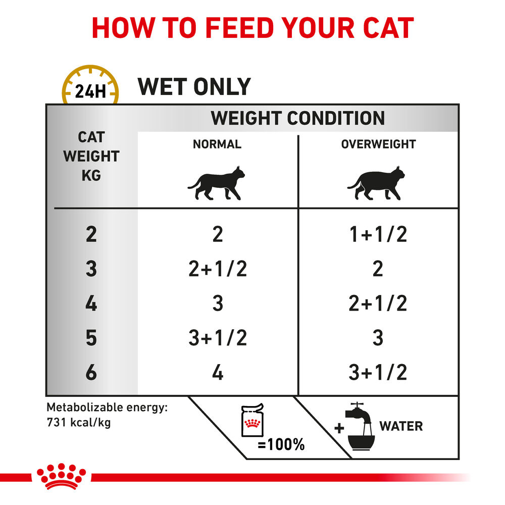 Royal Canin Urinary S/O Moderate Calorie Adult Wet Cat Food Morsels In Gravy 48x85g