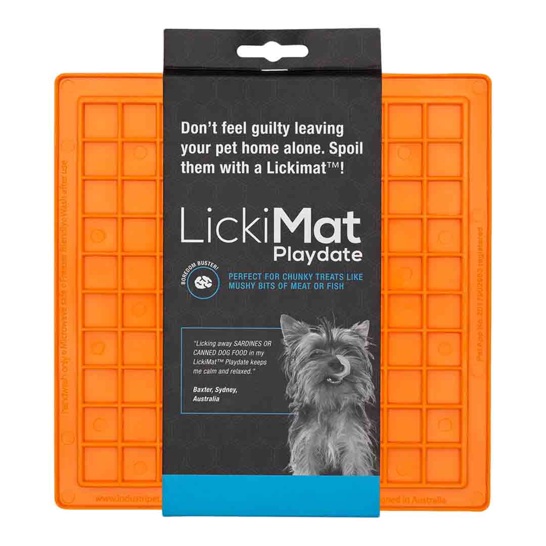 LickiMat Playdate Orange, Lick Mat, 20cm