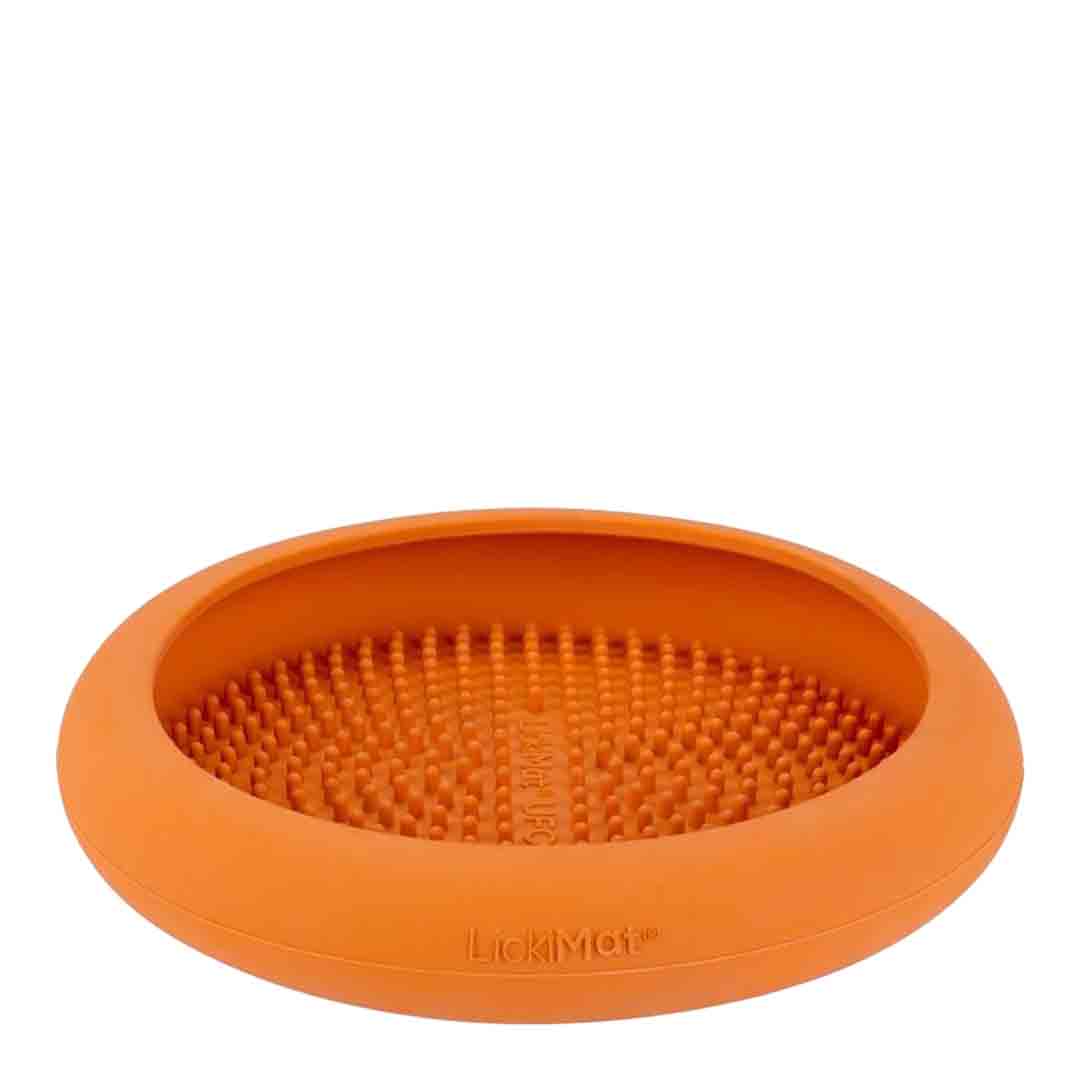 LickiMat UFO Orange Lick Mat, 19cm