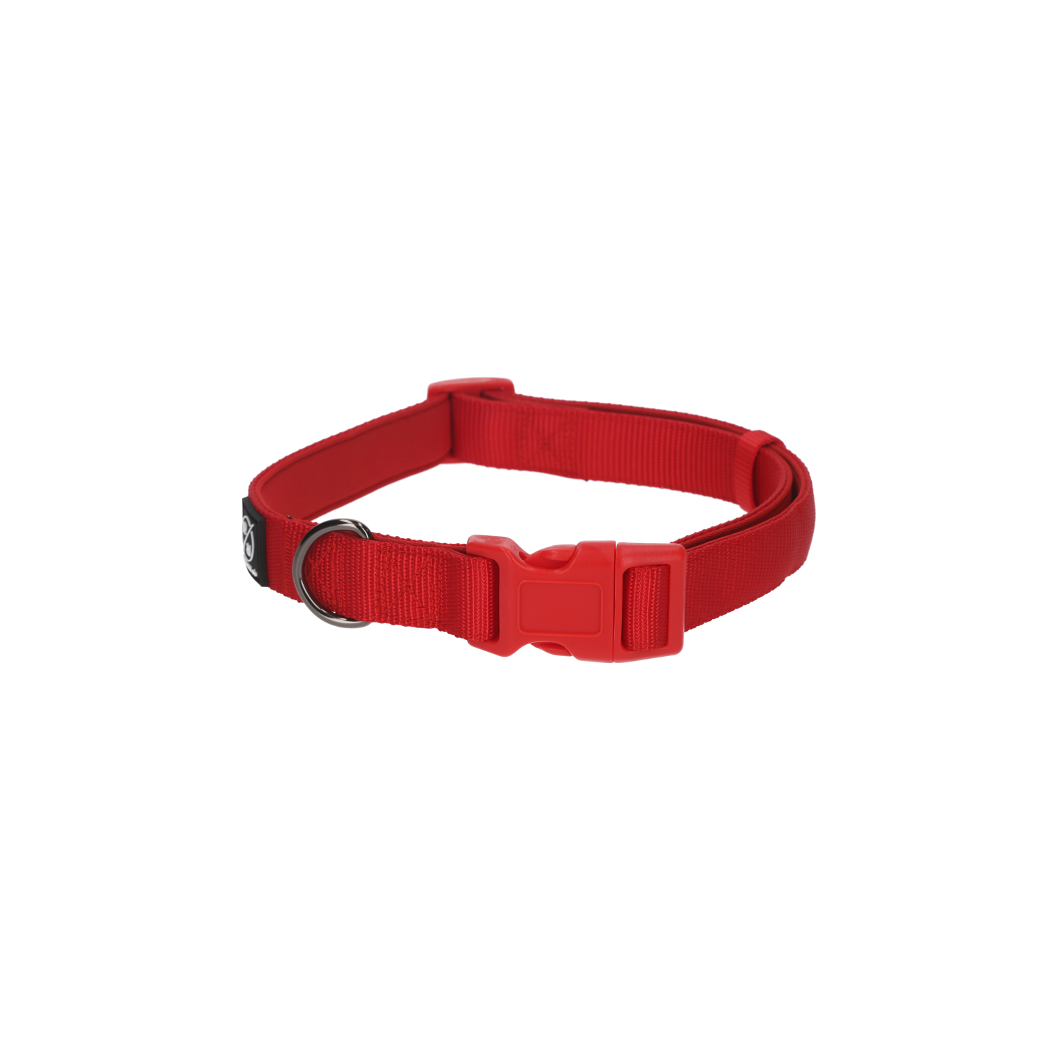 Rufus & Rosie Padded Dog Collar, Large, Red