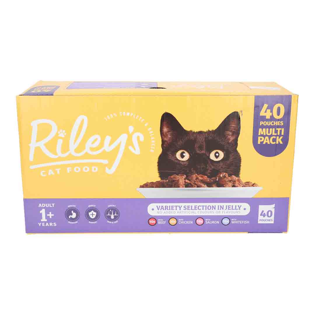 Riley's Meat & Fish Selection in Jelly Wet Cat Food 40x100g