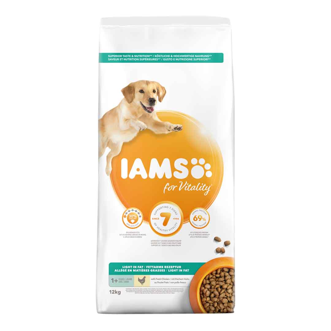 Iams Light in Fat Dog Food 12kg