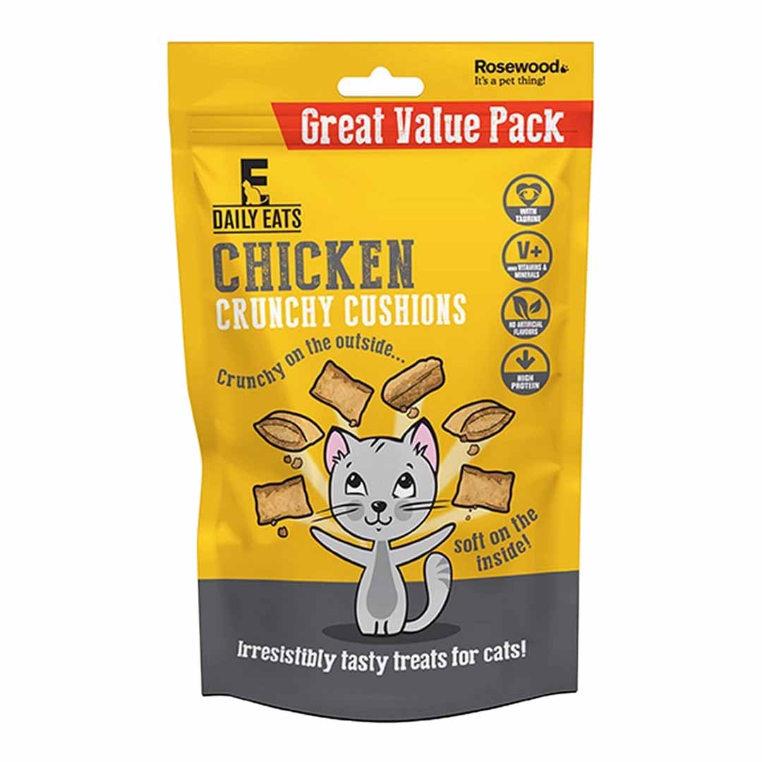 Rosewood Crunchy Cushion Chicken Cat Treats, 200g