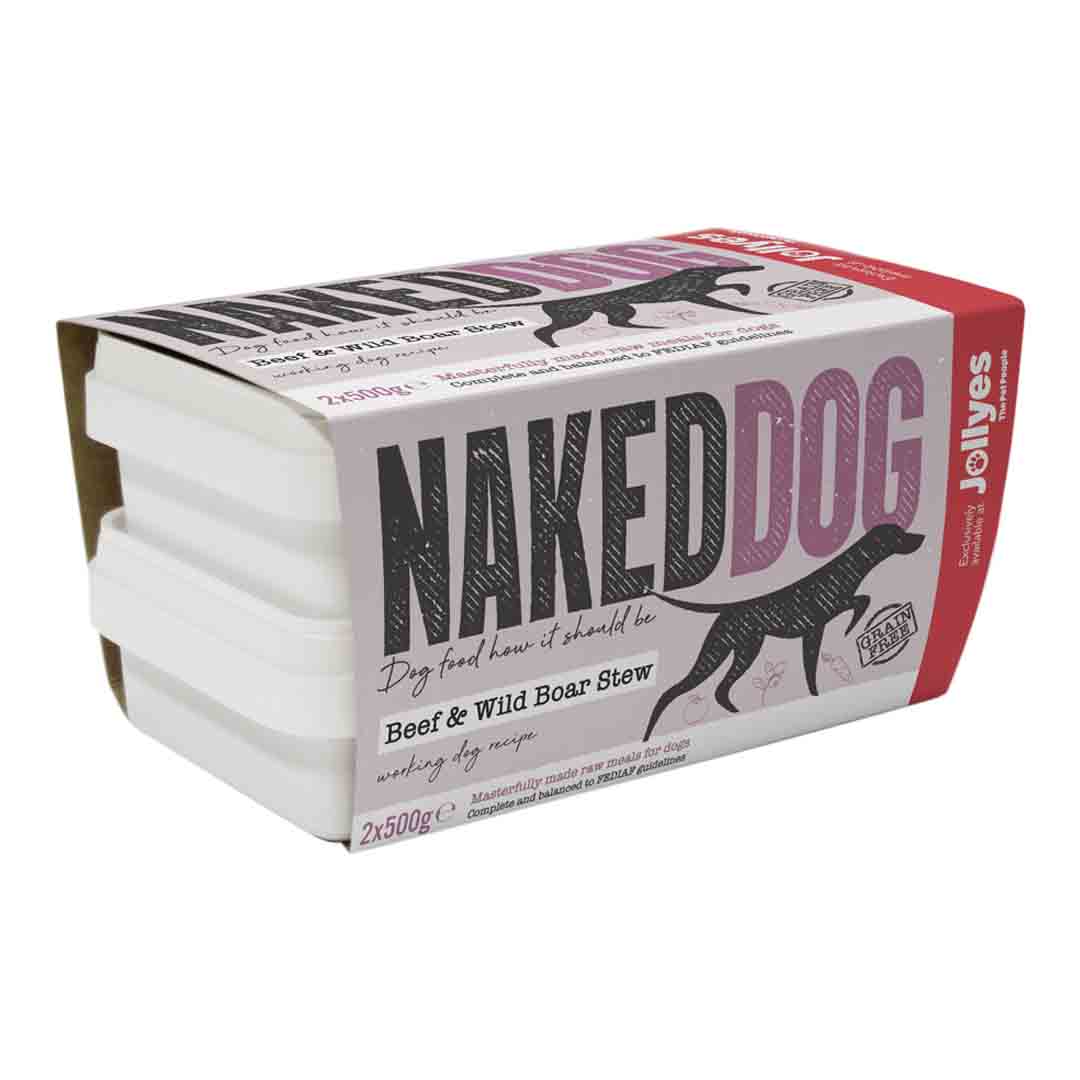 NAKED Dog Raw Dog Food Beef & Wild Board 2x500g