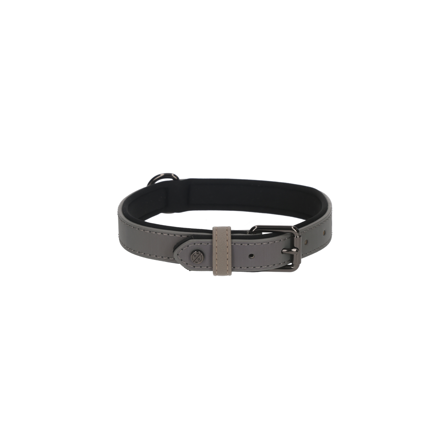 Rufus & Rosie Reflective Dog Collar, Small, Grey