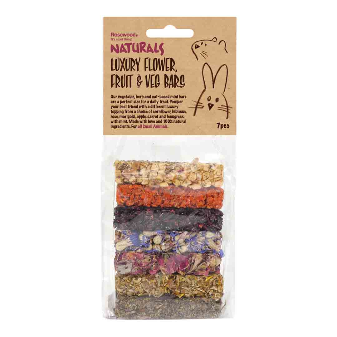 Rosewood Naturals Luxury Flower Fruit & Veg Bar, Small Pet Treat