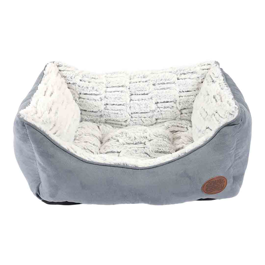 Sung & Cosy Novara Grey Dog Bed, Large