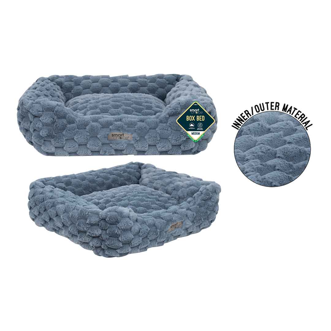 World of Pet Textured Square Pet Bed Medium