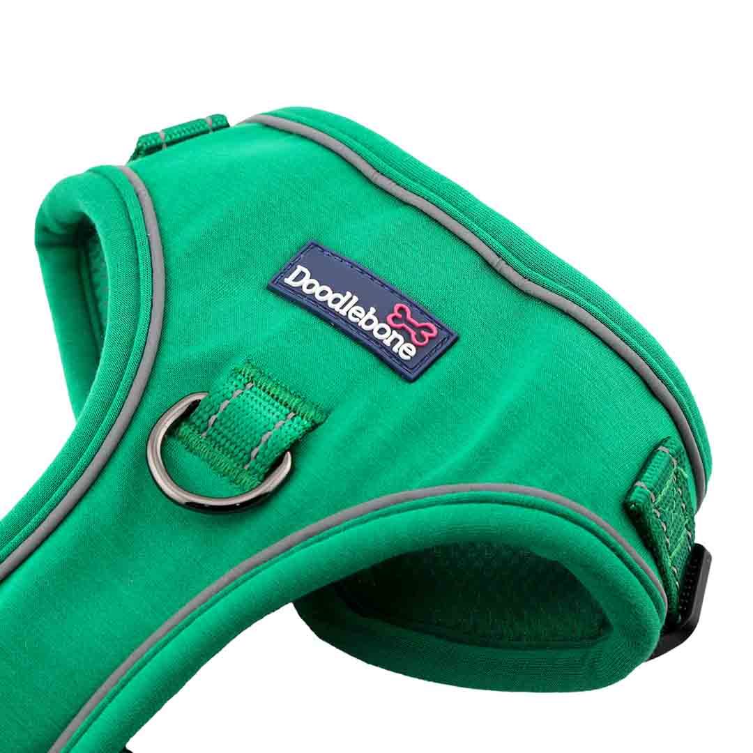 Doodlebone Trendy Tails Stomp Dog Harness Green 2-3