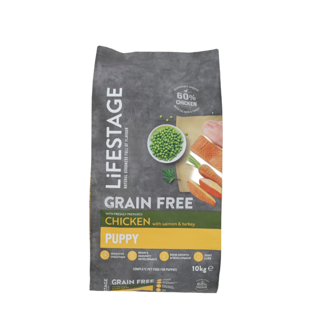 Lifestage Grain Free Chicken Turkey & Salmon Puppy Food 10kg