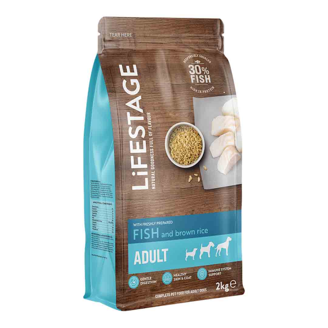 Lifestage Adult Dog Food Fish And Brown Rice 2kg