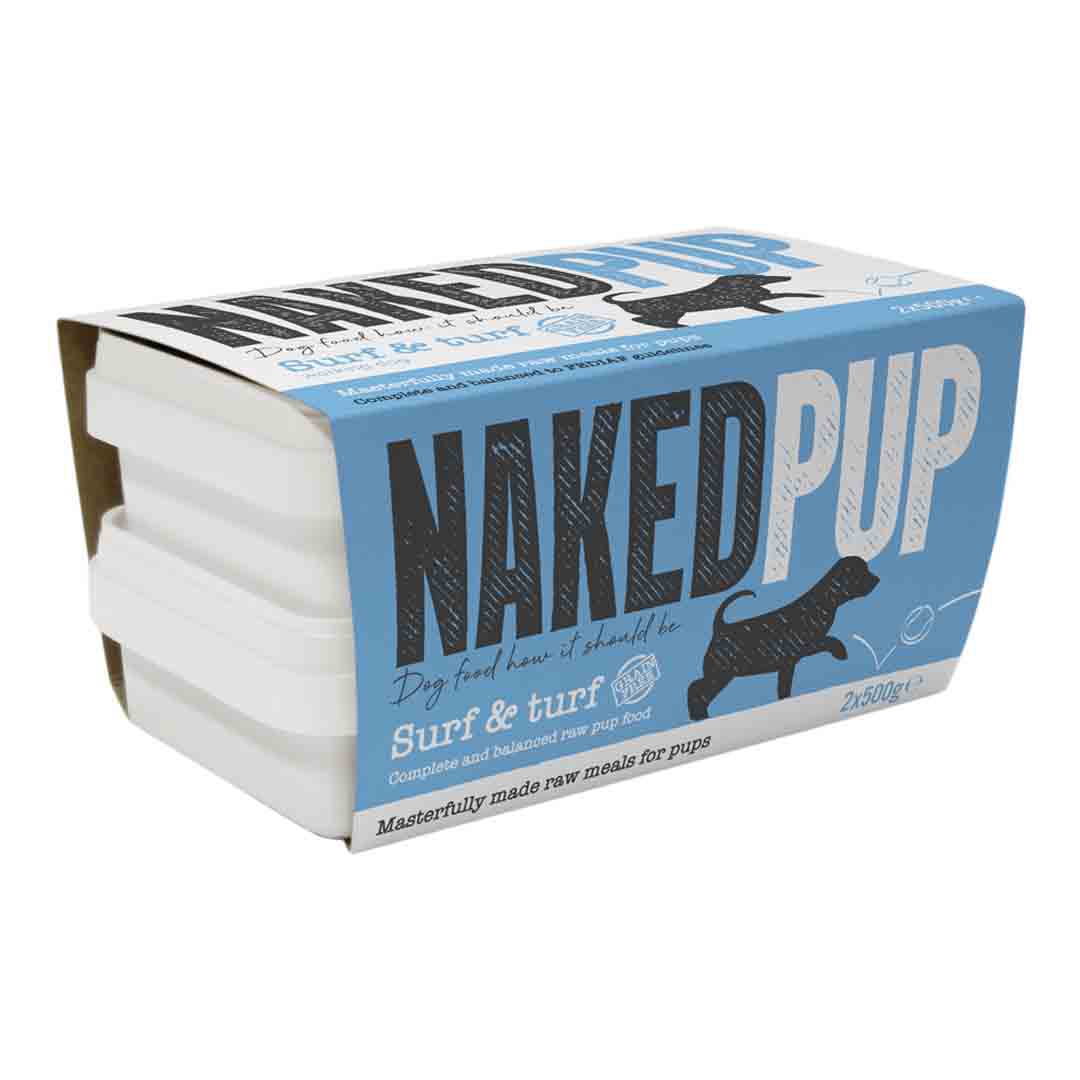 NAKED Dog Raw Dog Food, Puppy Surf & Turf 2x500g