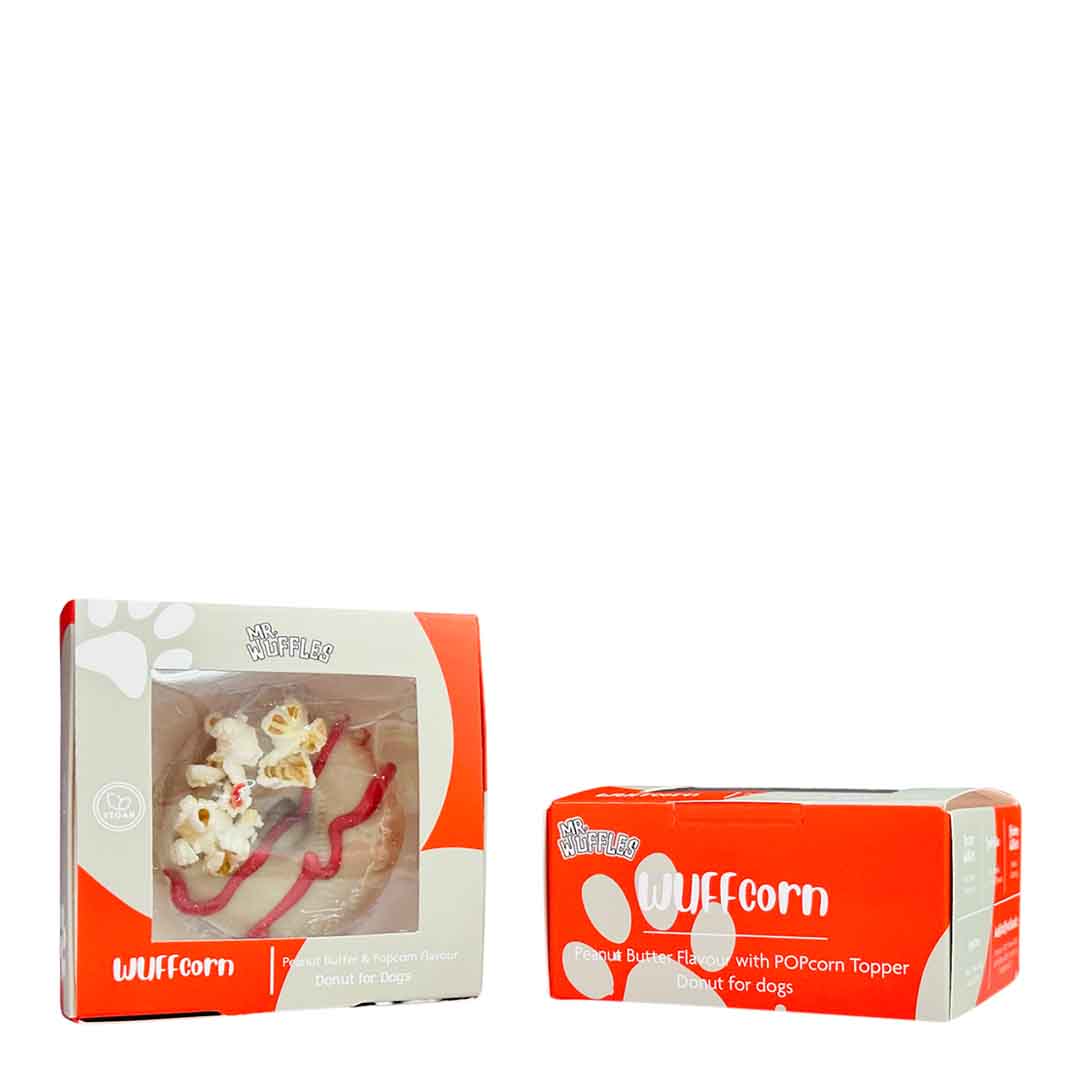 Mr Wuffles Wuffcorn Peanut Butter Popcorn Dog Treat, 70g