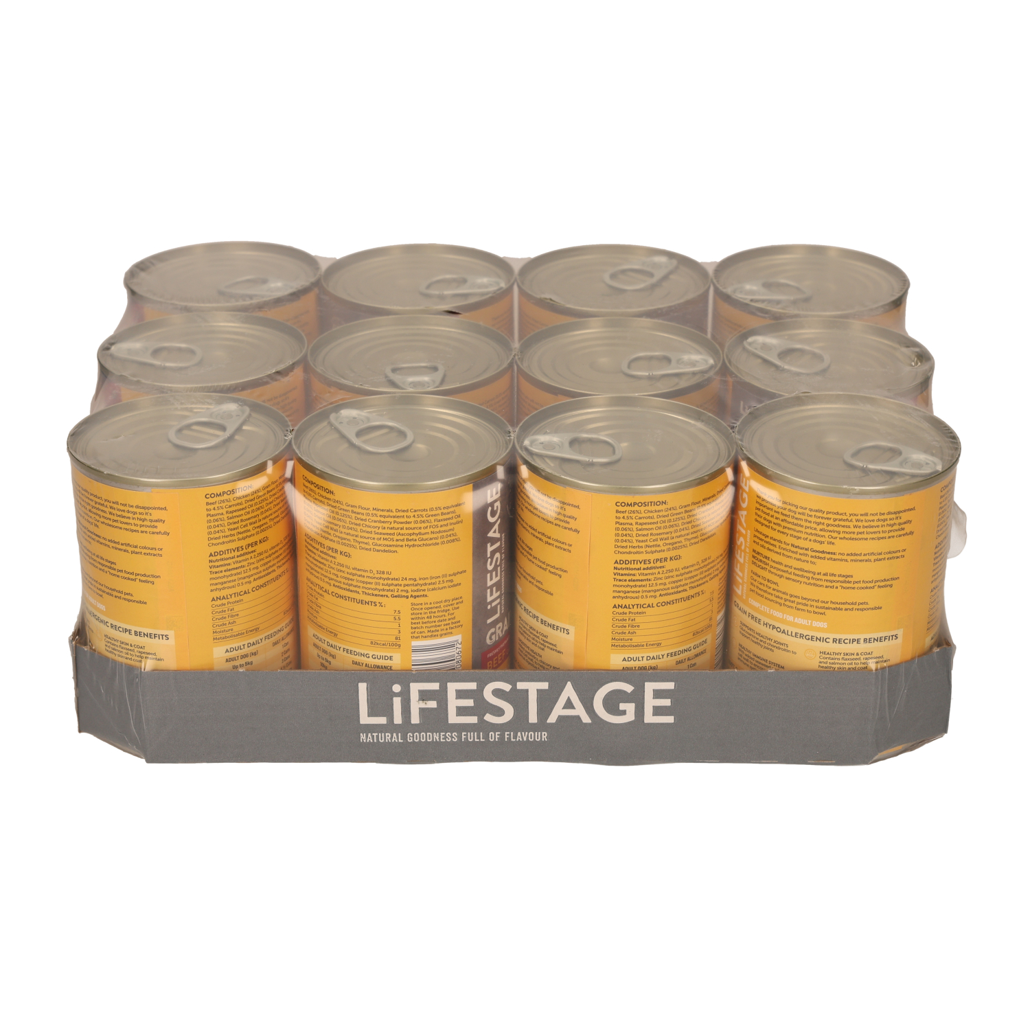 Lifestage Grain Free Beef Chunks in Gravy Wet Dog Food 12x400g