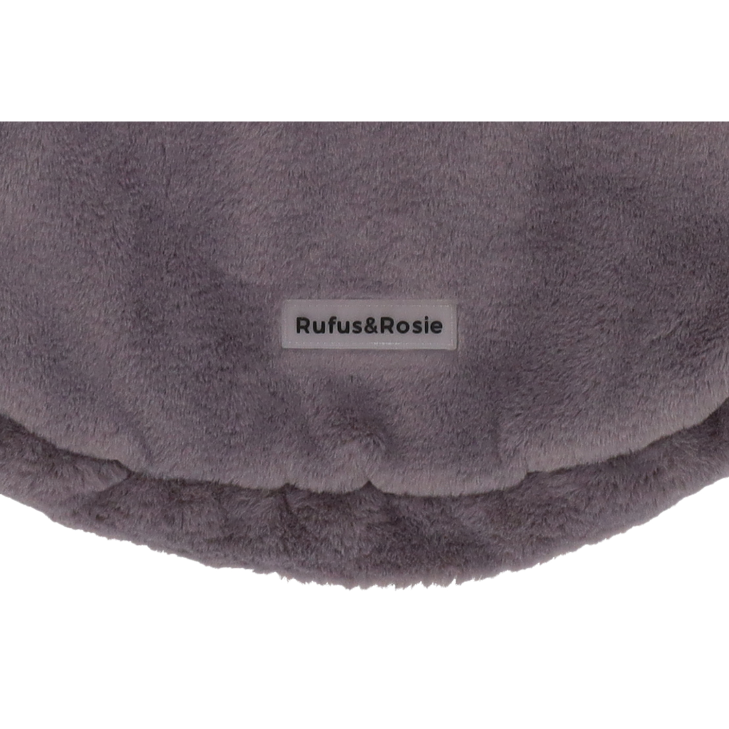 Rufus & Rosie Grey Faux Fur Dog Hoodie, M