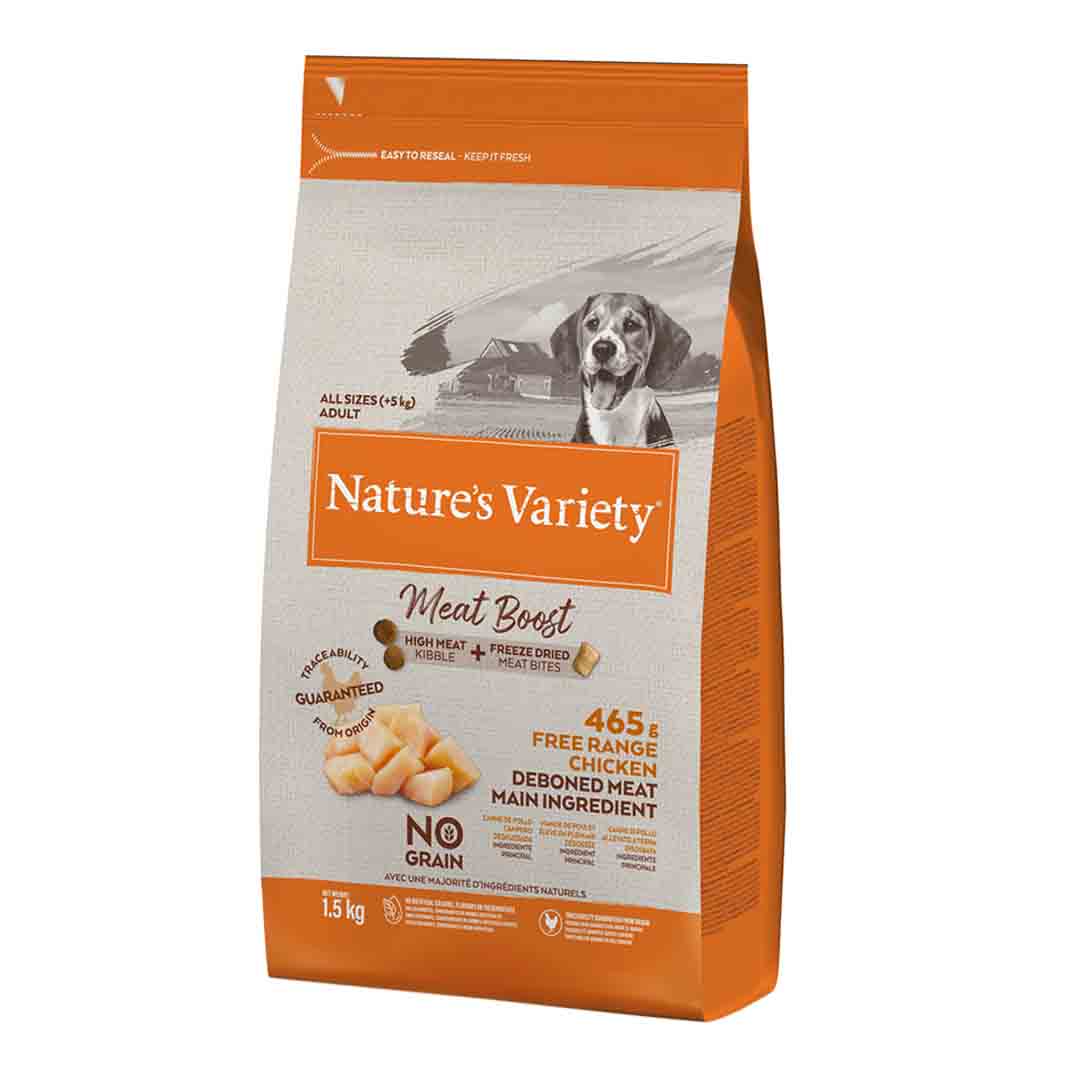 Nature's Variety Meat Boost Dry for Dogs Free Range Chicken 1.5kg