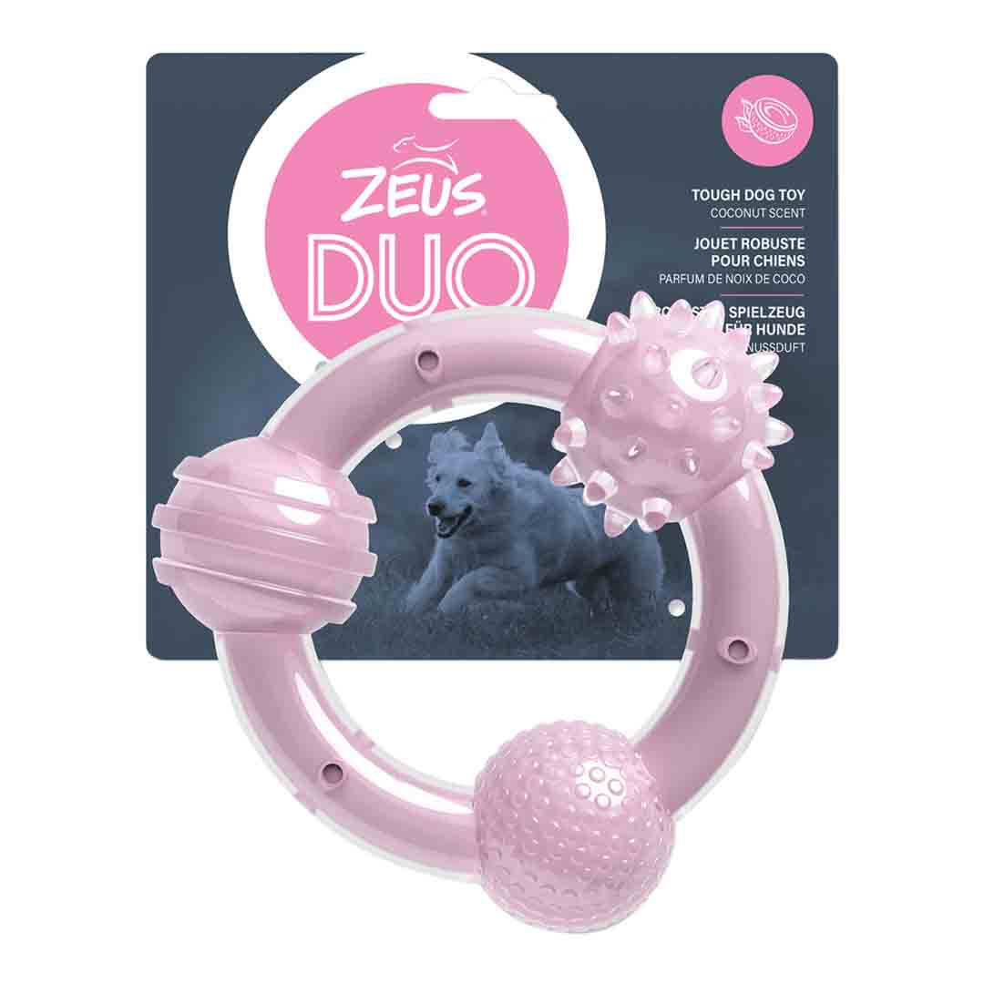 Zeus DUO Coconut Tri-Ring Dog Toy