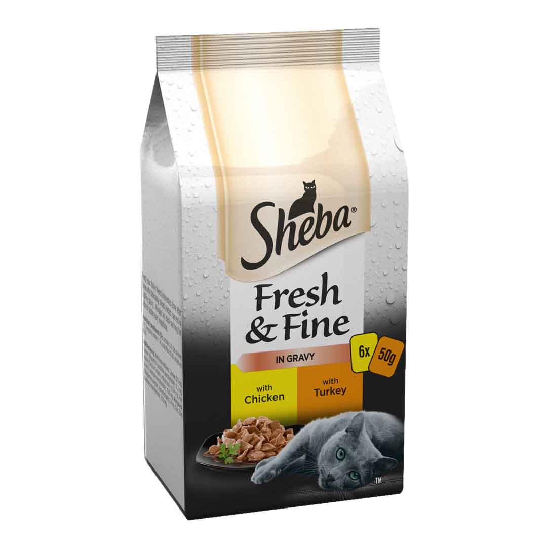 Sheba Fresh & Fine in Gravy Mini Pouches 6x50g