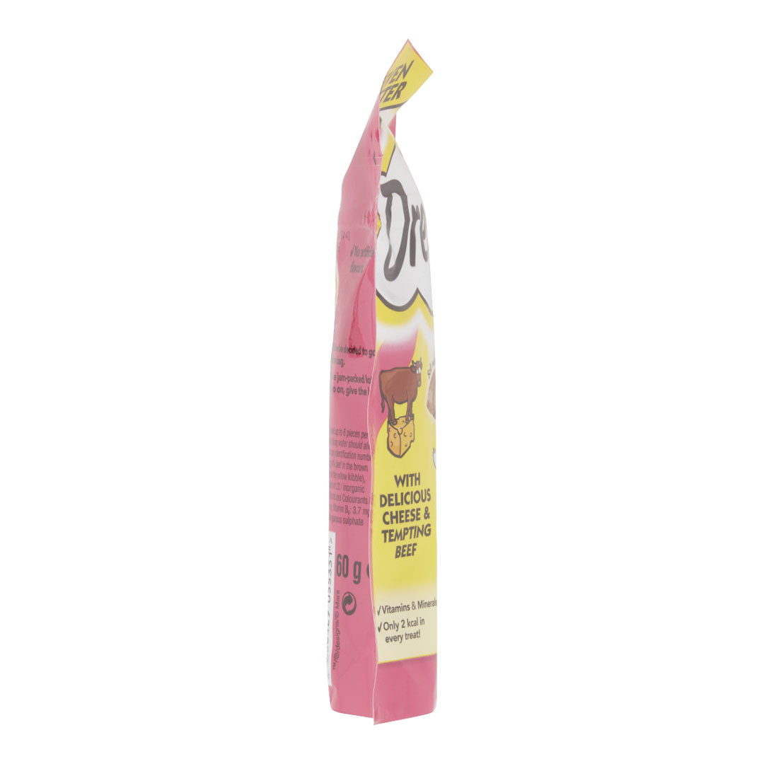 Dreamies Mix with Delicious Cheese and Tempting Beef 60g