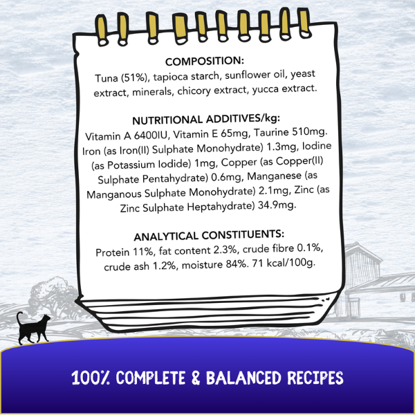 Cookhouse Luxury Complete Cat Food Tuna Pate Terrine 70g