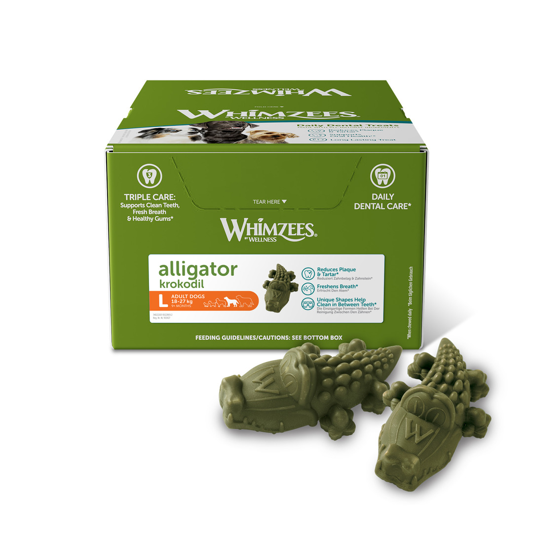 Whimzees Alligator Dog Dental Chew, Large