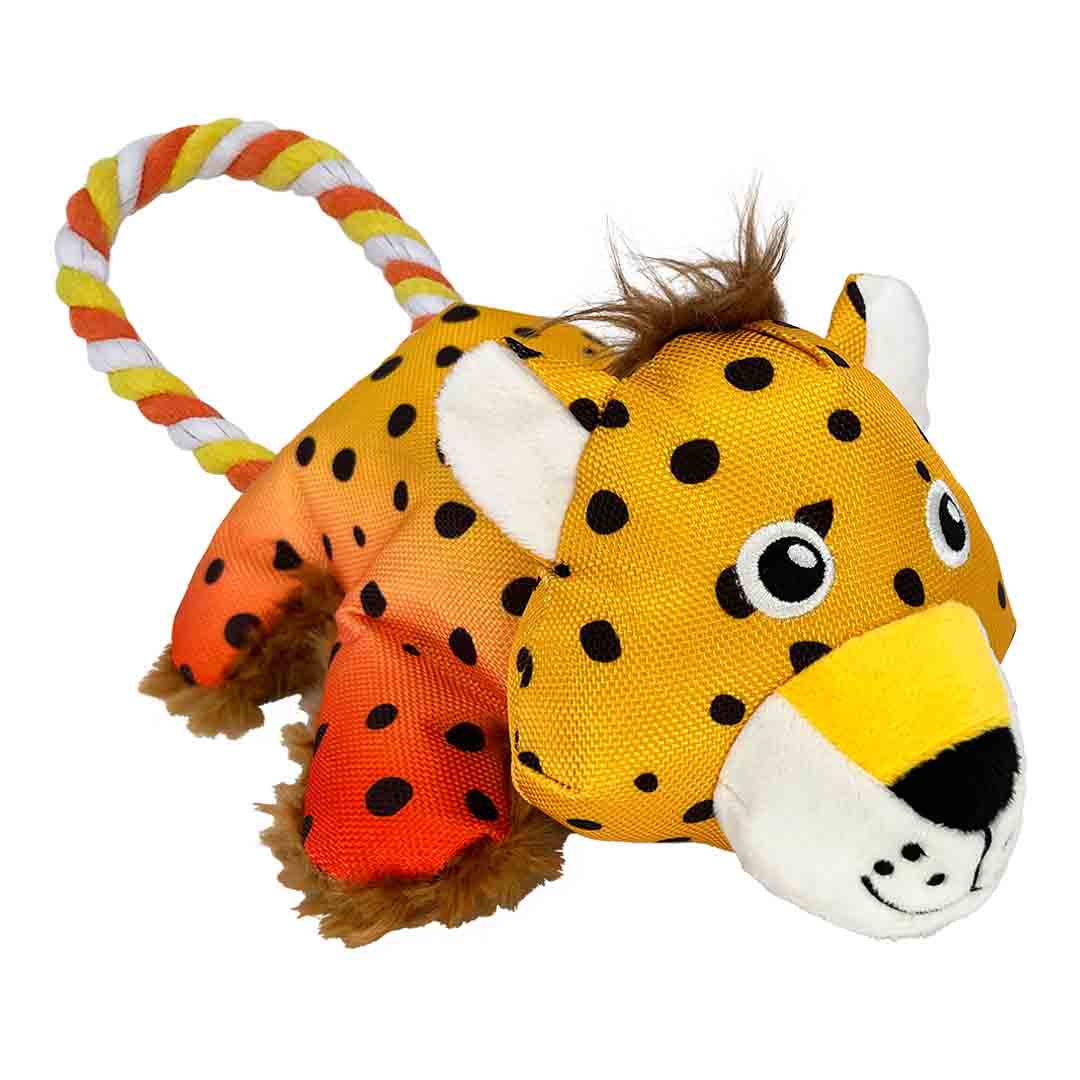 Kong Cozie Tuggz Cheetah Plush Dog Toy, S/M