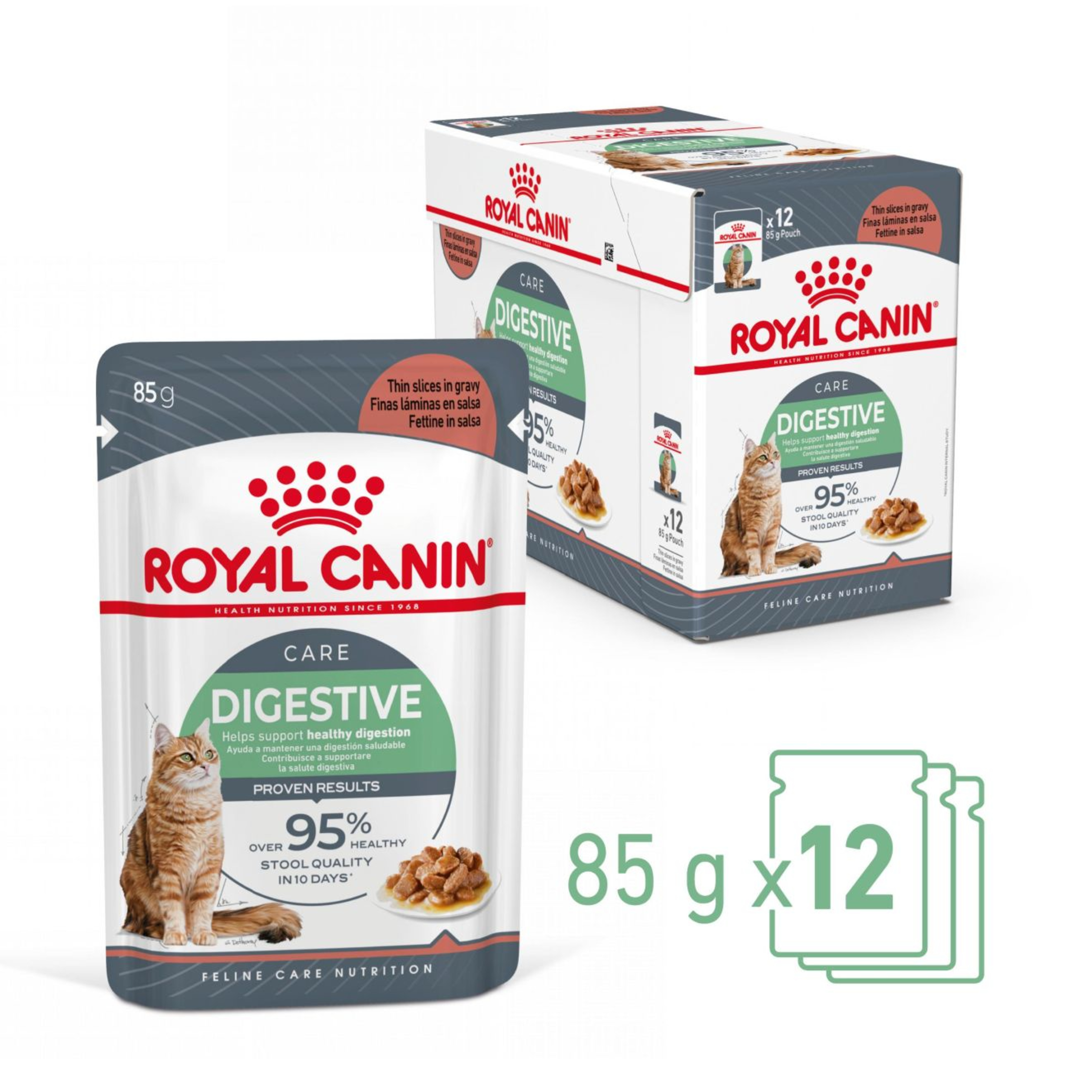 Royal Canin Digestive Care Wet Cat Food in Gravy 48x85g