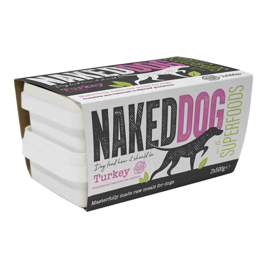 NAKED Dog Raw Dog Food Superfoods Turkey 2x500g