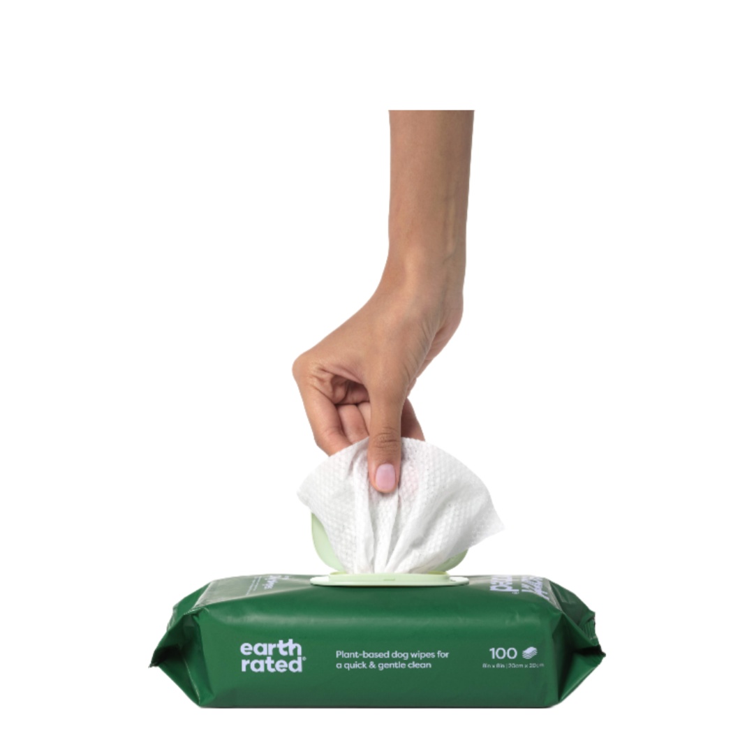 Earth Rated Dog Grooming Wipes Lavender Scented 100 Pack