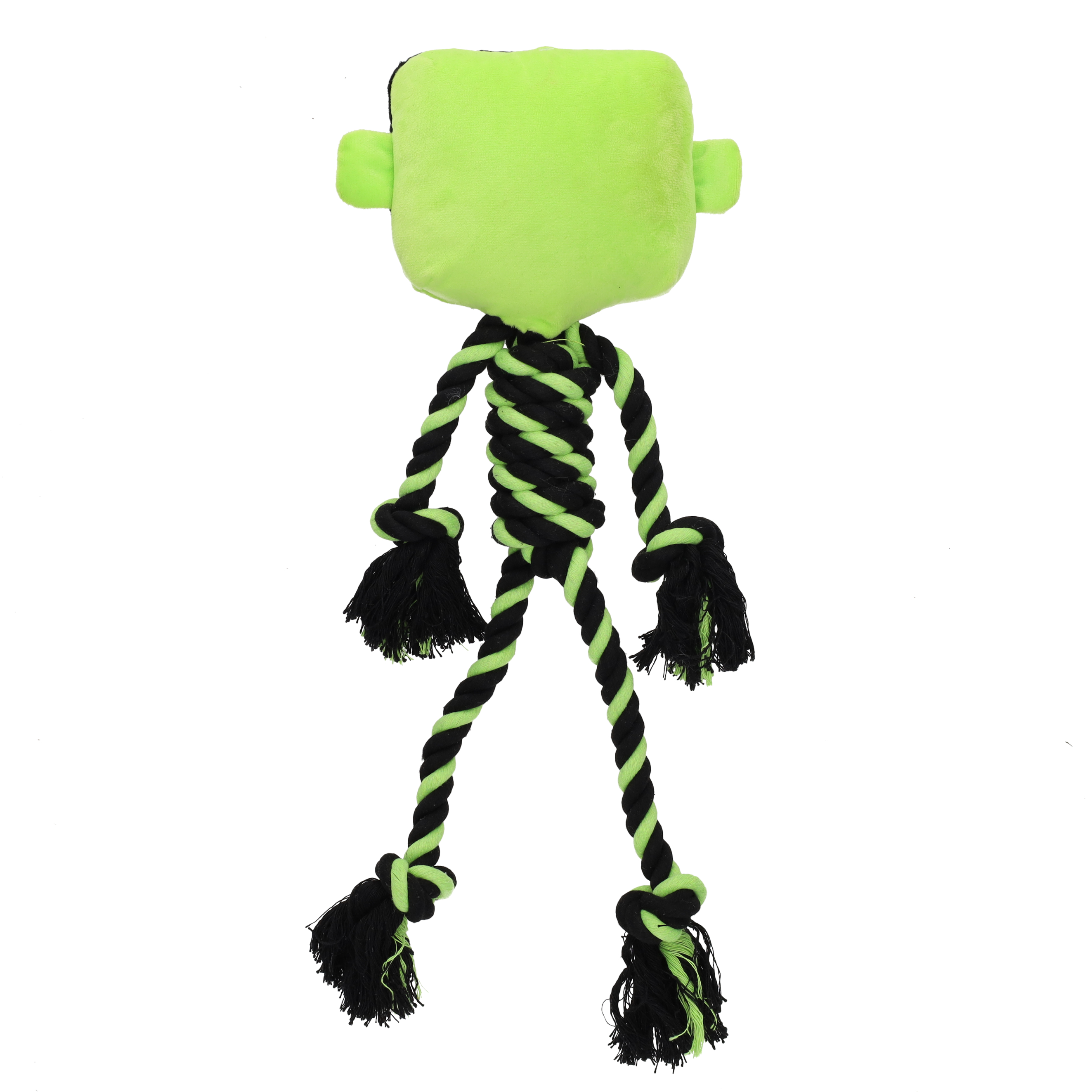 Pet Living Plush Monster Head Rope Body Dog Toy