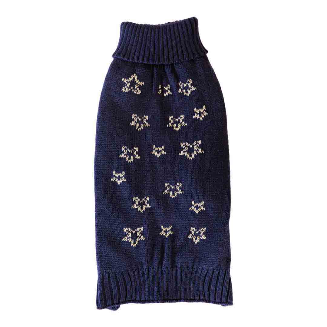 Pet Brands Christmas Gold Star Print Dog Jumper Extra Small/ Small