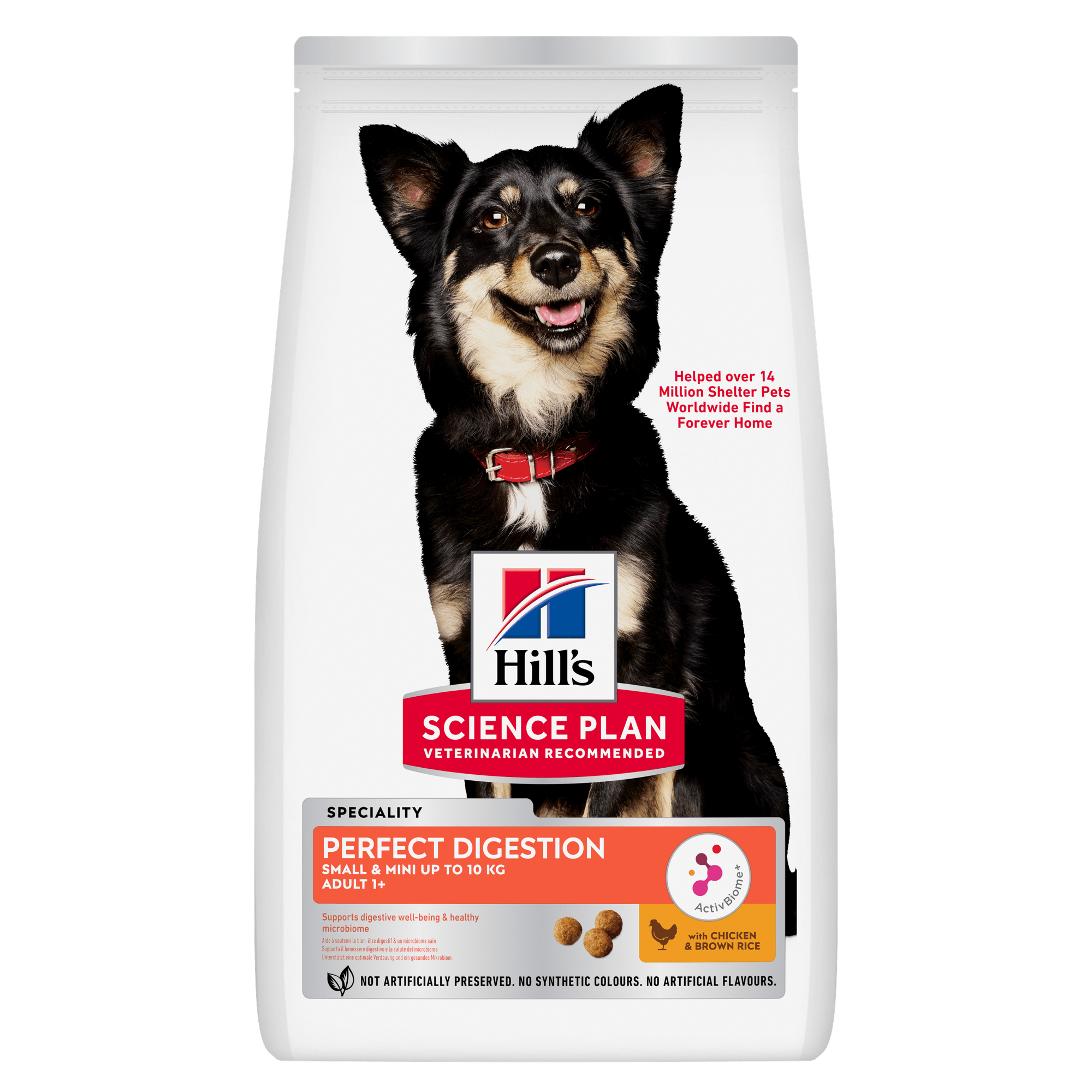 Hill's Science Plan Perfect Digestion Small & Mini Adult 1+ Dry Dog Food with Chicken & Brown Rice 1.5kg