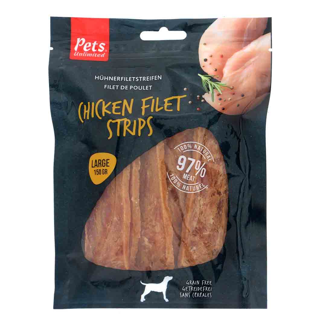 Pets Unlimited Chicken Filet Strips Dog Treats
