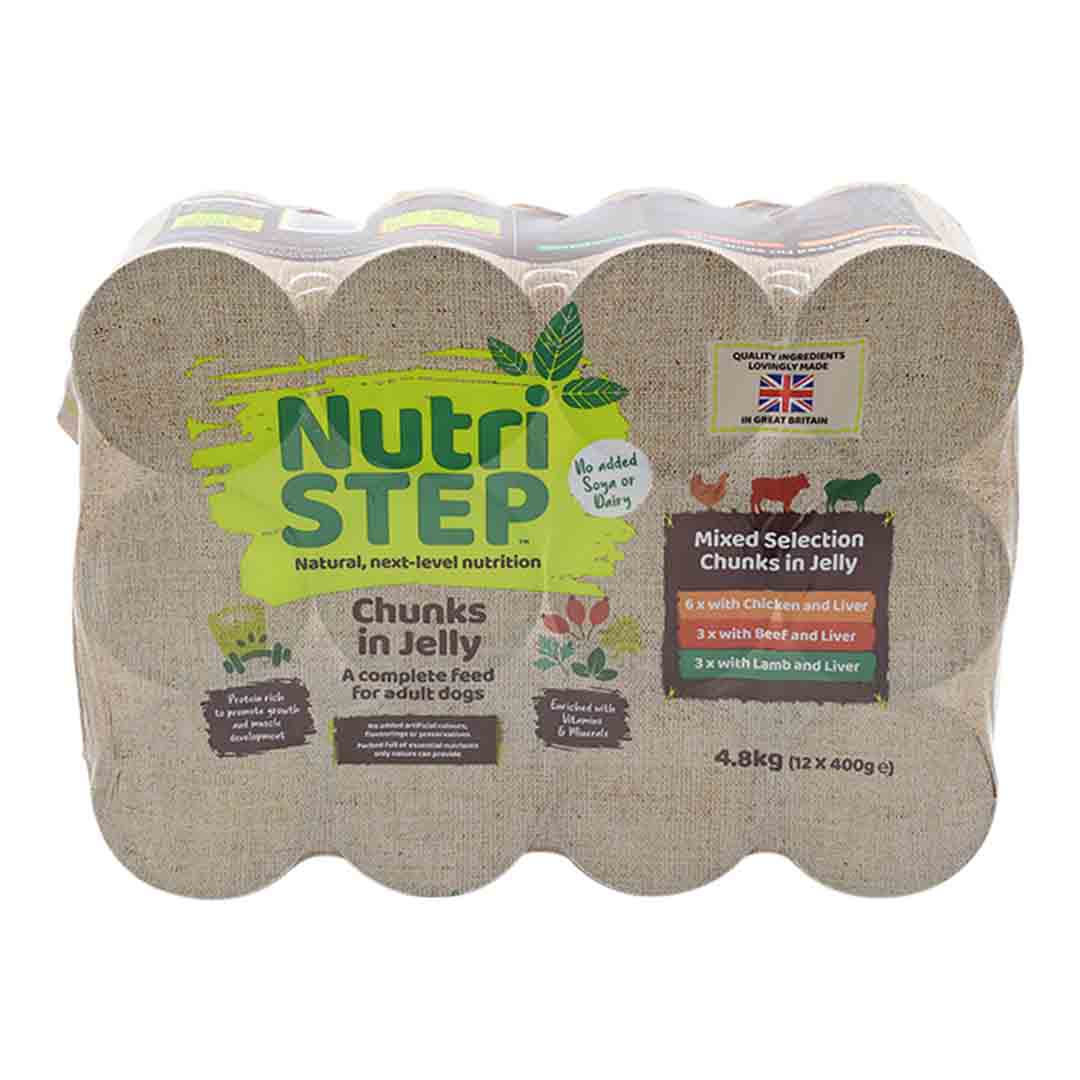 NutriSTEP Meat Chunks in Jelly Multipack 12x400g