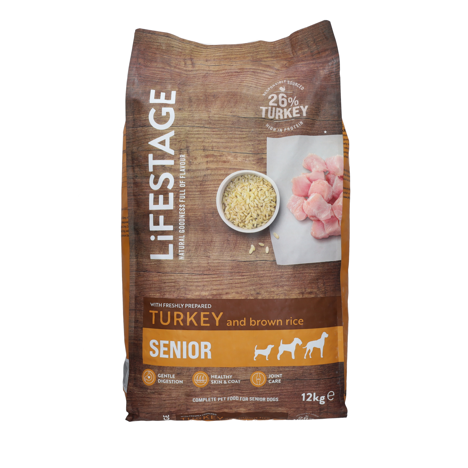 Lifestage Senior Dog Food Turkey & Brown Rice 12kg