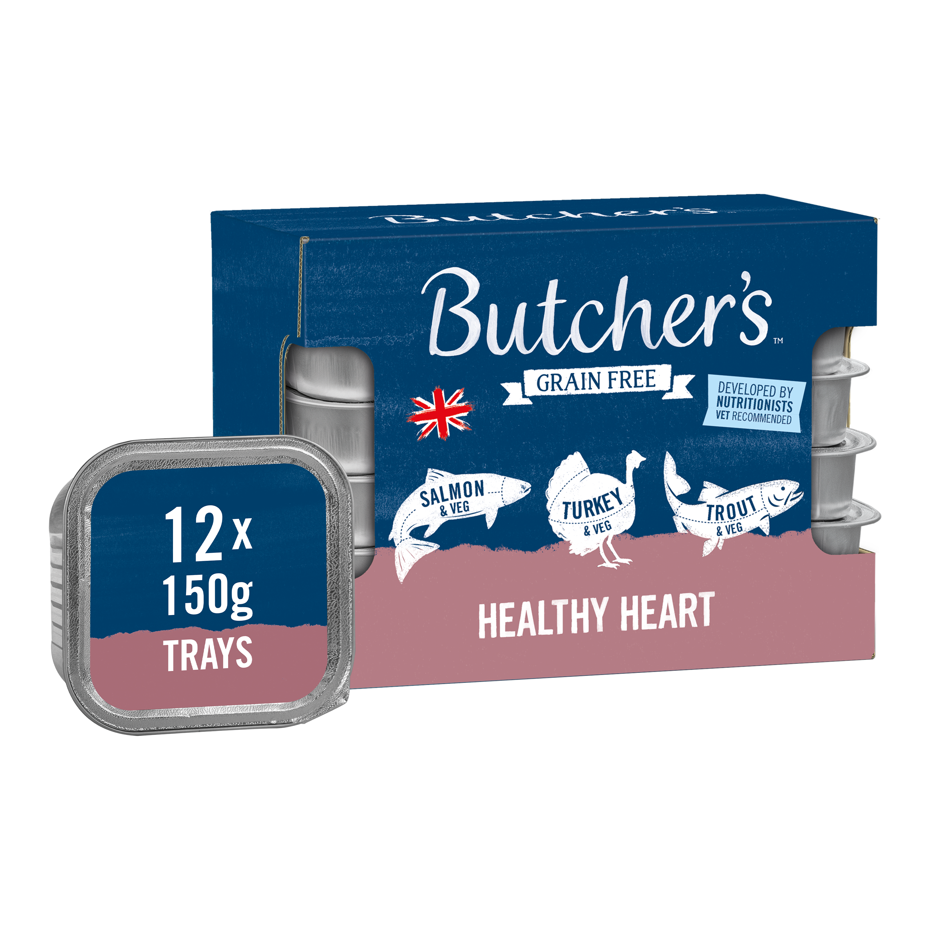 Butcher's Healthy Heart Dog Food Trays 12x150g 
