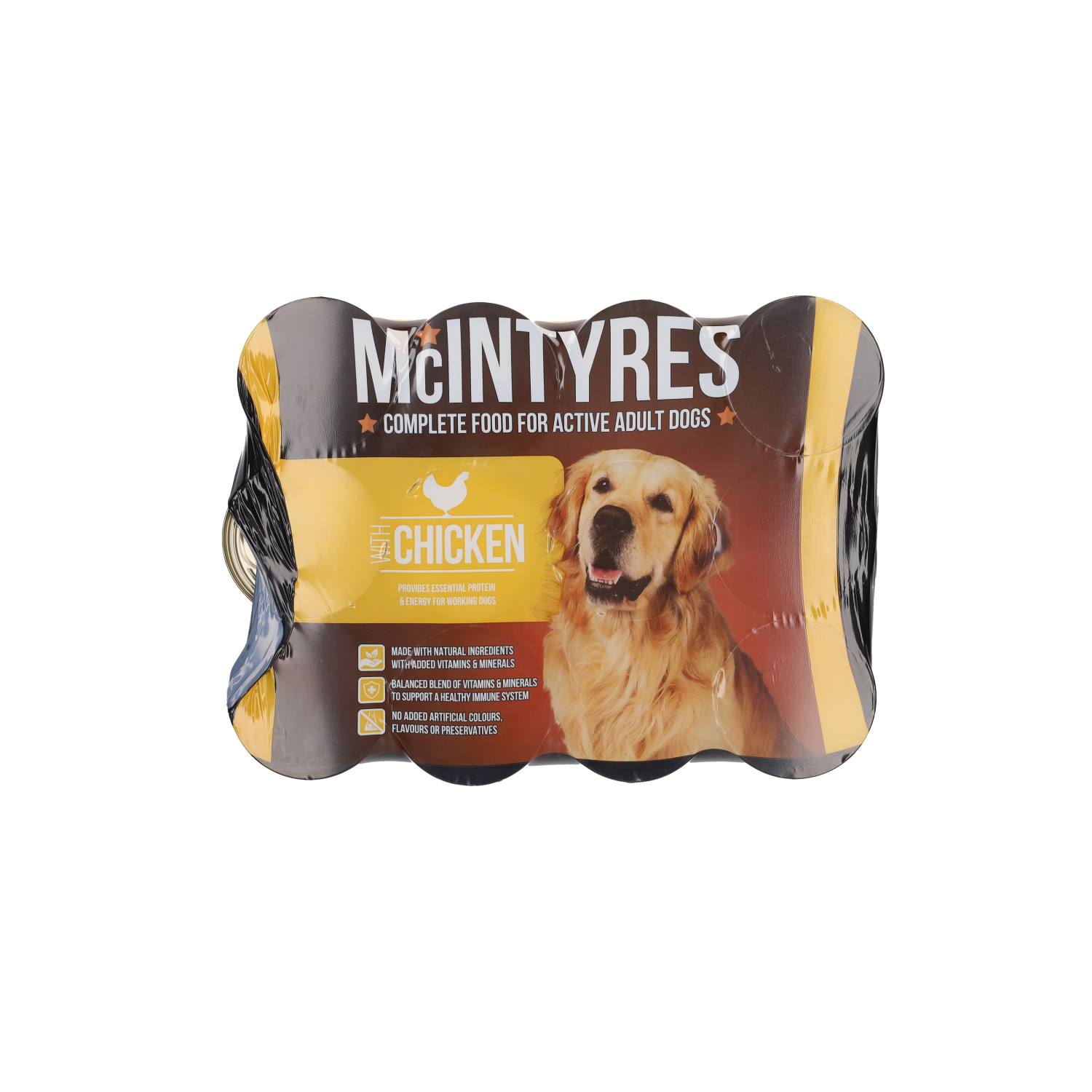 Mcintyres Dog Food Chicken Cans 12x400g