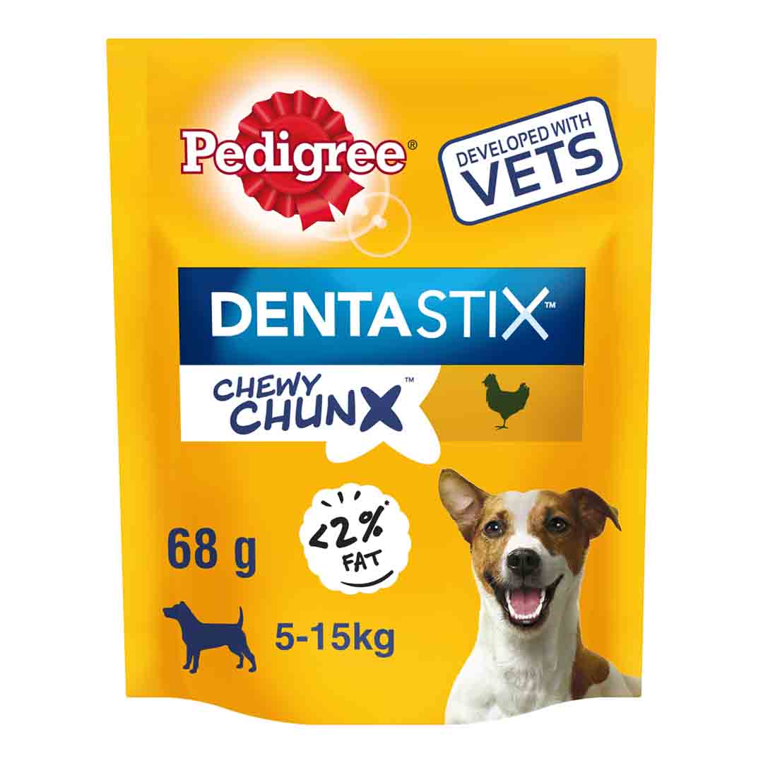 Pedigree Dentastix Chewy Chunx Mini Adult Small Dog Treats Chicken 68g